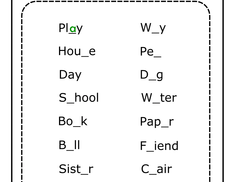 Printable 1St Grade Spelling Words Worksheets Library