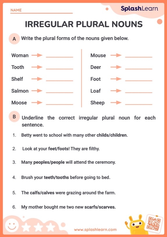 Printable 3rd Grade Nouns And Pronouns Worksheets SplashLearn 