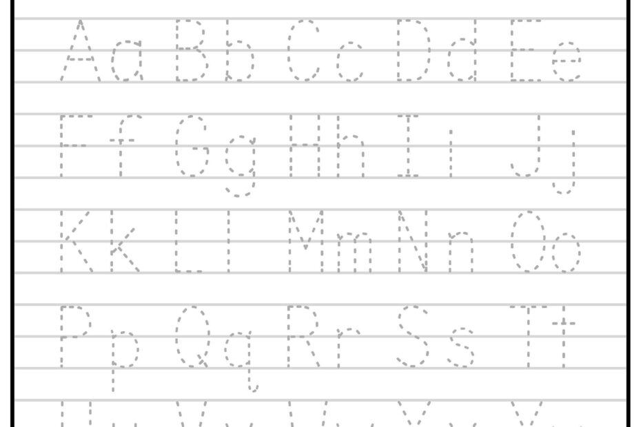 Printable A Z Letter Tracing Worksheet Capital And Lowercase