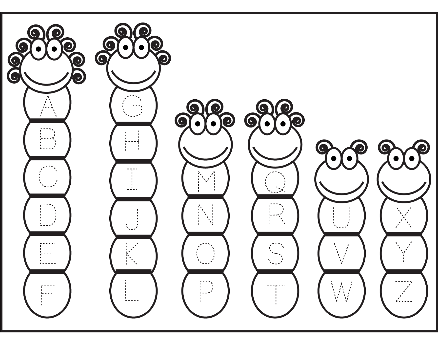 Printable ABC Traceable Worksheets Activity Shelter
