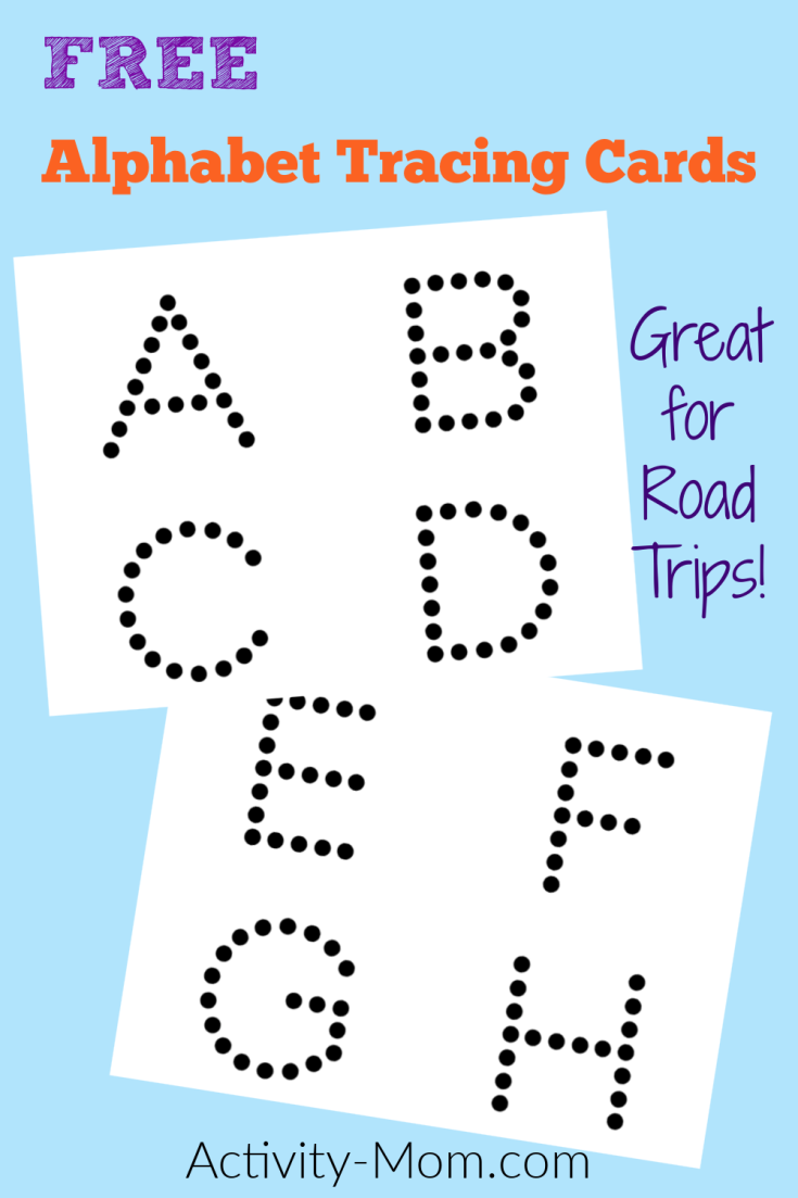 Printable Alphabet Tracing Cards free The Activity Mom