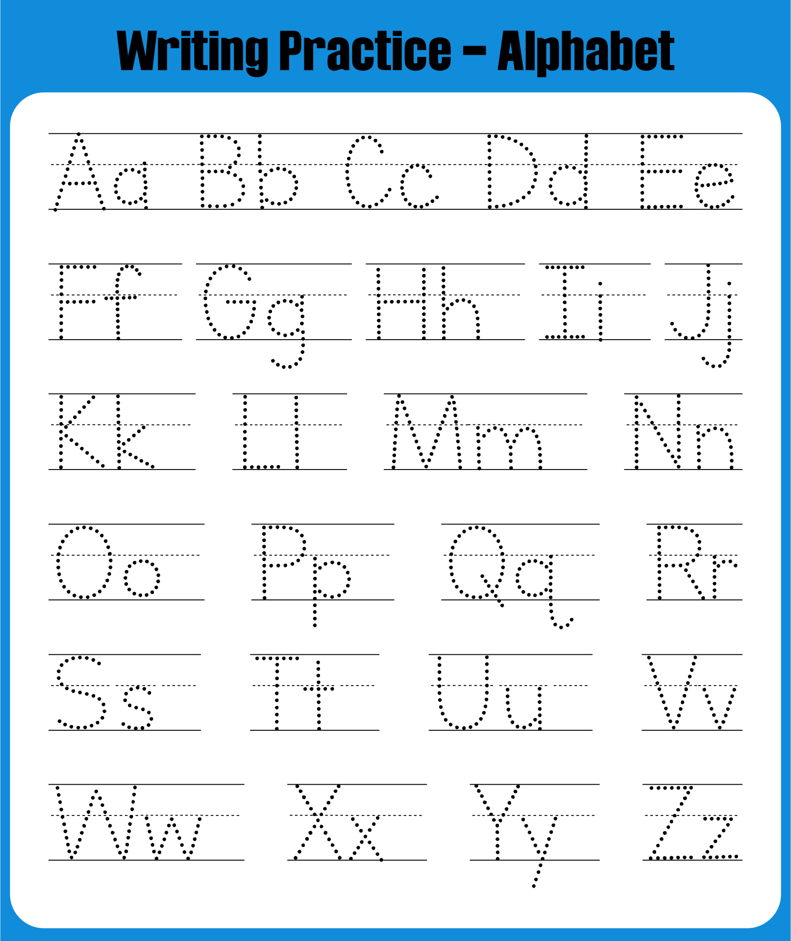 Printable Alphabet Tracing Sheets