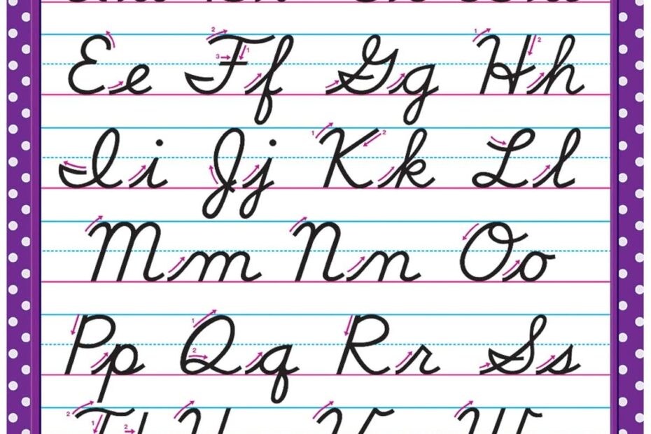 Printable Cursive Alphabet Chart Printable Word Searches