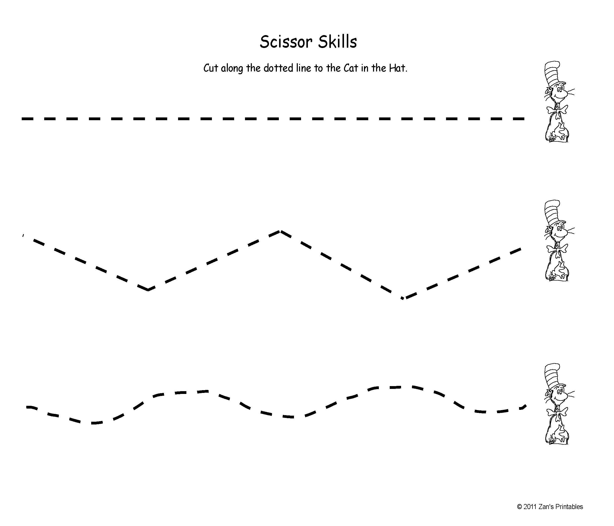 Printable Cutting Worksheets For Preschoolers