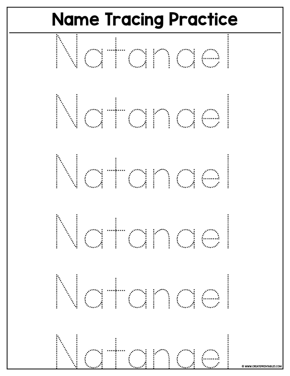 tracing name generator with lines
