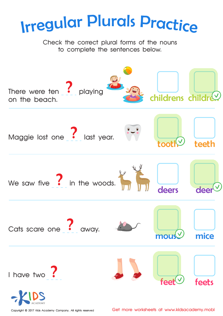 plural nouns worksheet grade 4
