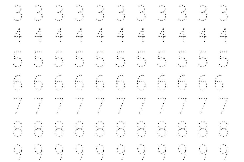 Printable Traceable Numbers 1 10 101 Activity