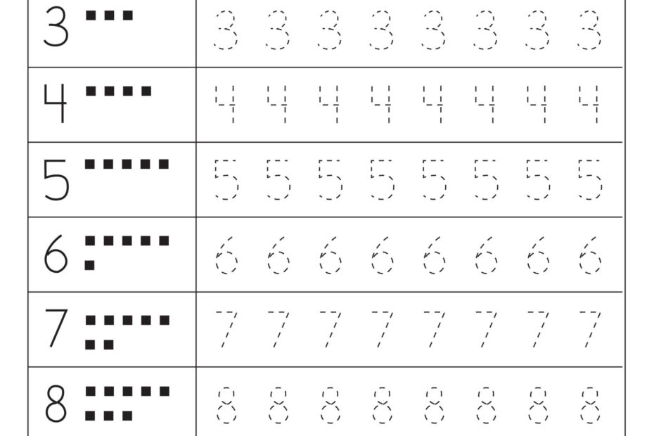Printable Tracing Numbers Worksheets 1 To 20