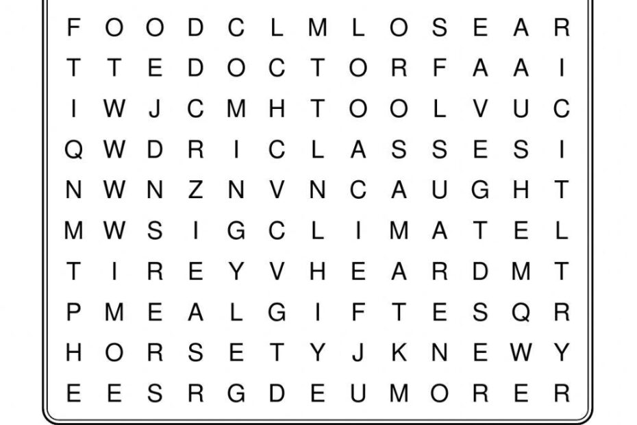 Printable Word Searches Worksheets Library