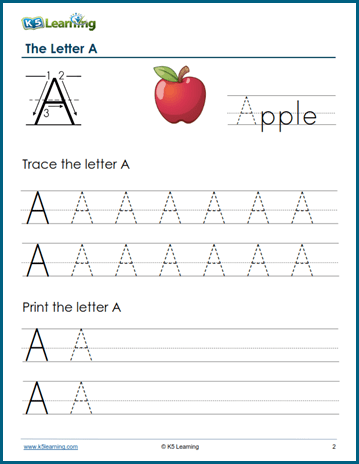 Printing And Tracing Letters Workbook For Kindergarten K5 Learning