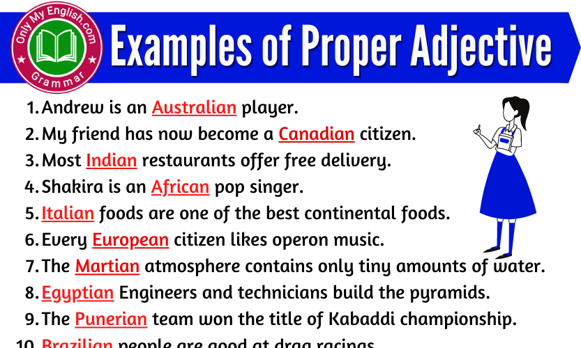 Proper Adjectives Definition Examples And List 45 OFF