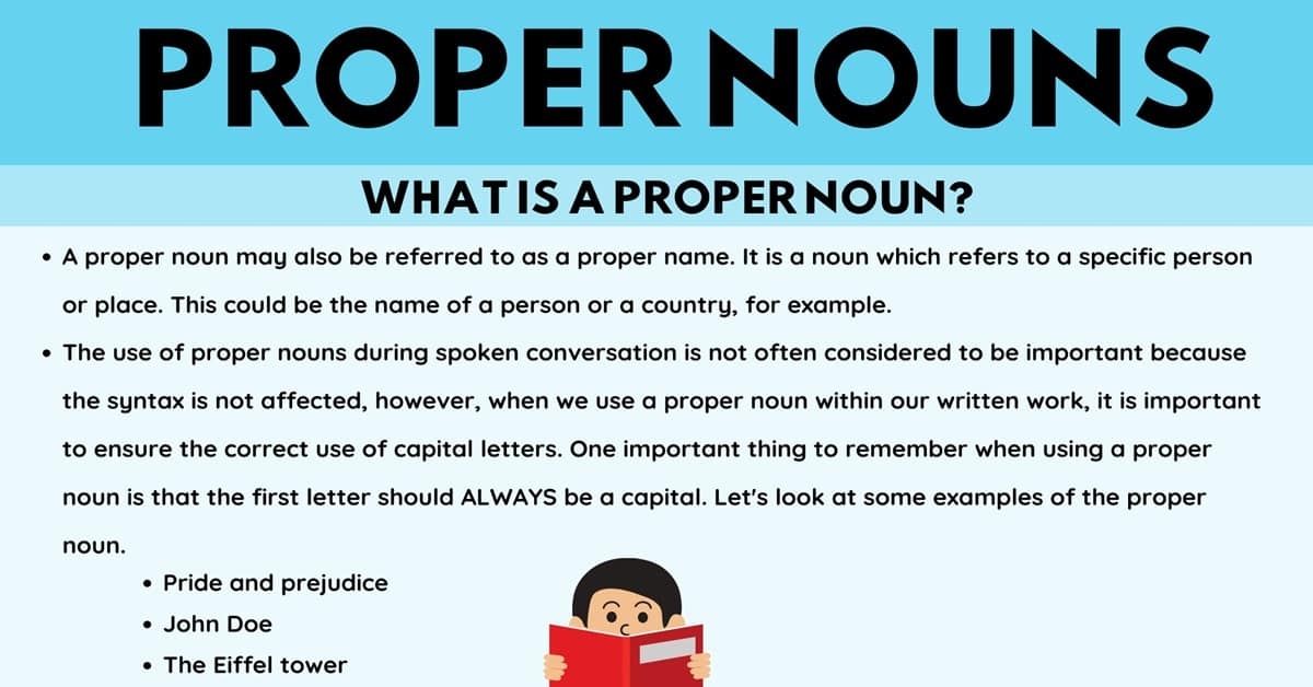 Proper Noun Definition Rules And Examples Of Proper Nouns