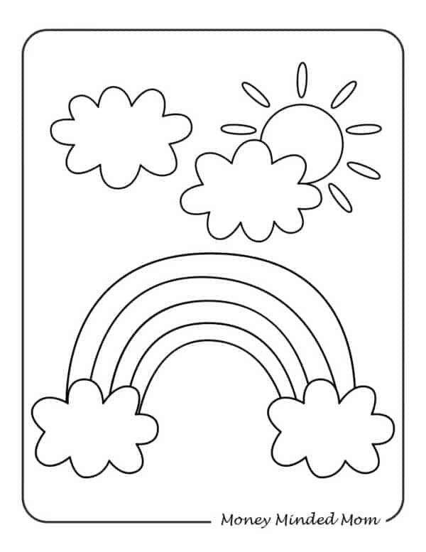 Rainbow Coloring Pages Free Printable Rainbows For Kids