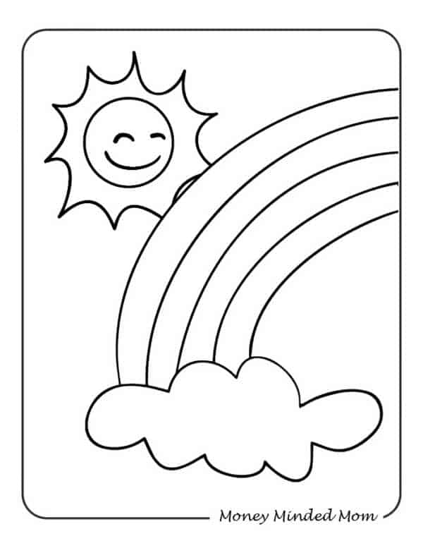 Rainbow Coloring Pages Free Printable Rainbows For Kids