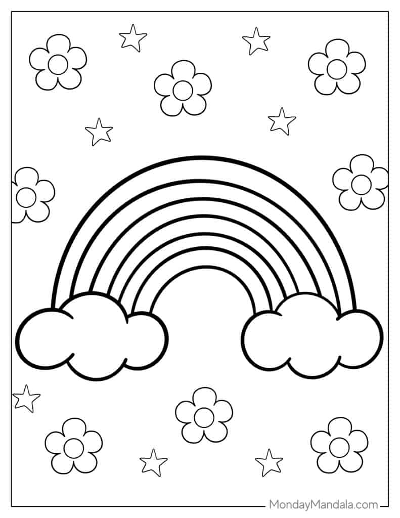 Rainbow Coloring Pages Printable Free Unleash Your Inner Artist 
