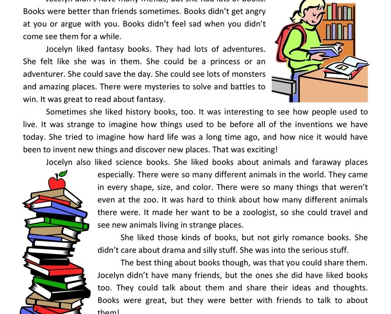 Reading A Book Reading Comprehension Worksheet Have Fun Teaching