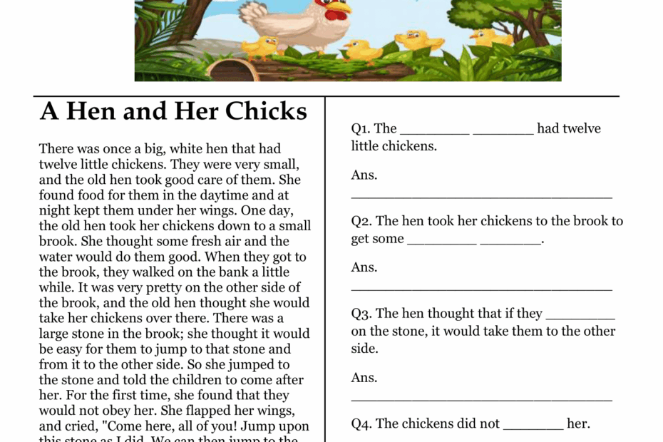 Reading Comprehension Activities For 3rd Grade