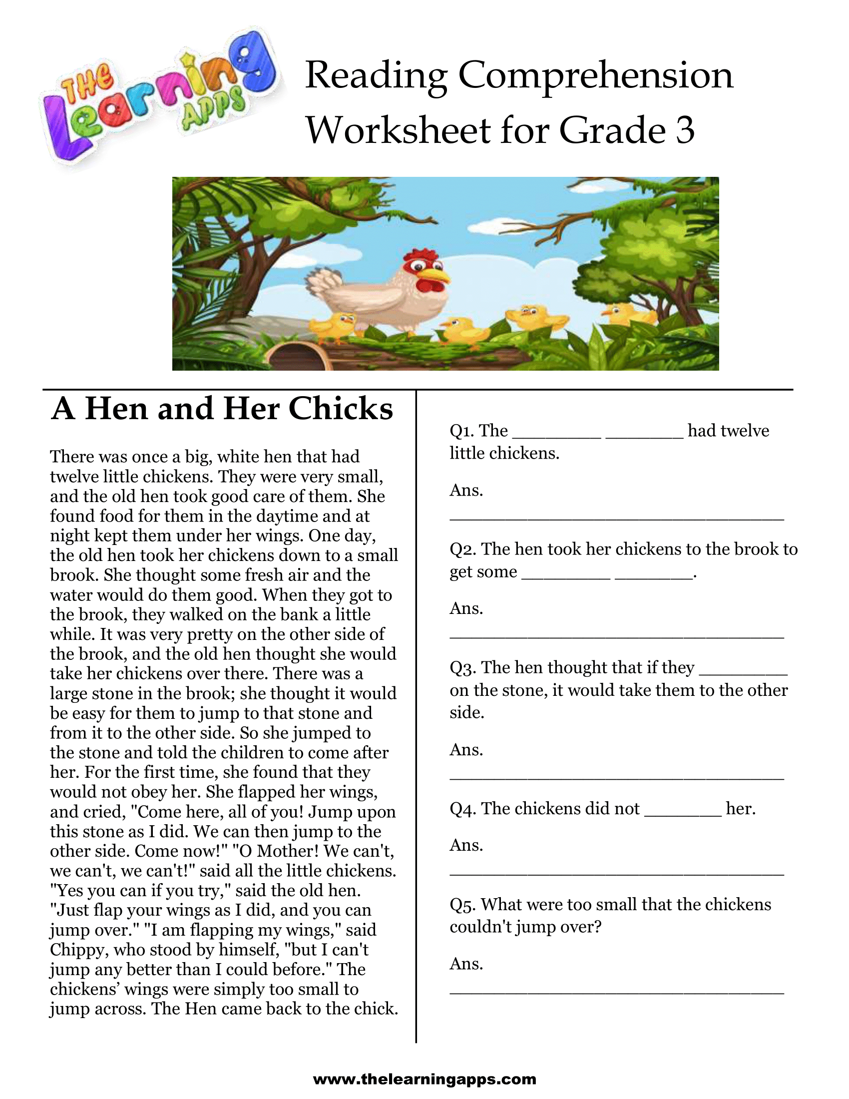 Reading Comprehension Activities For 3rd Grade