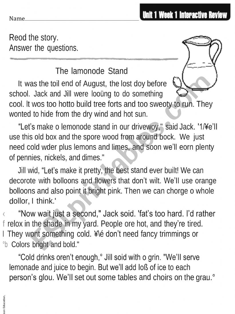 Reading Comprehension Activity ESL Worksheet By Lizurma