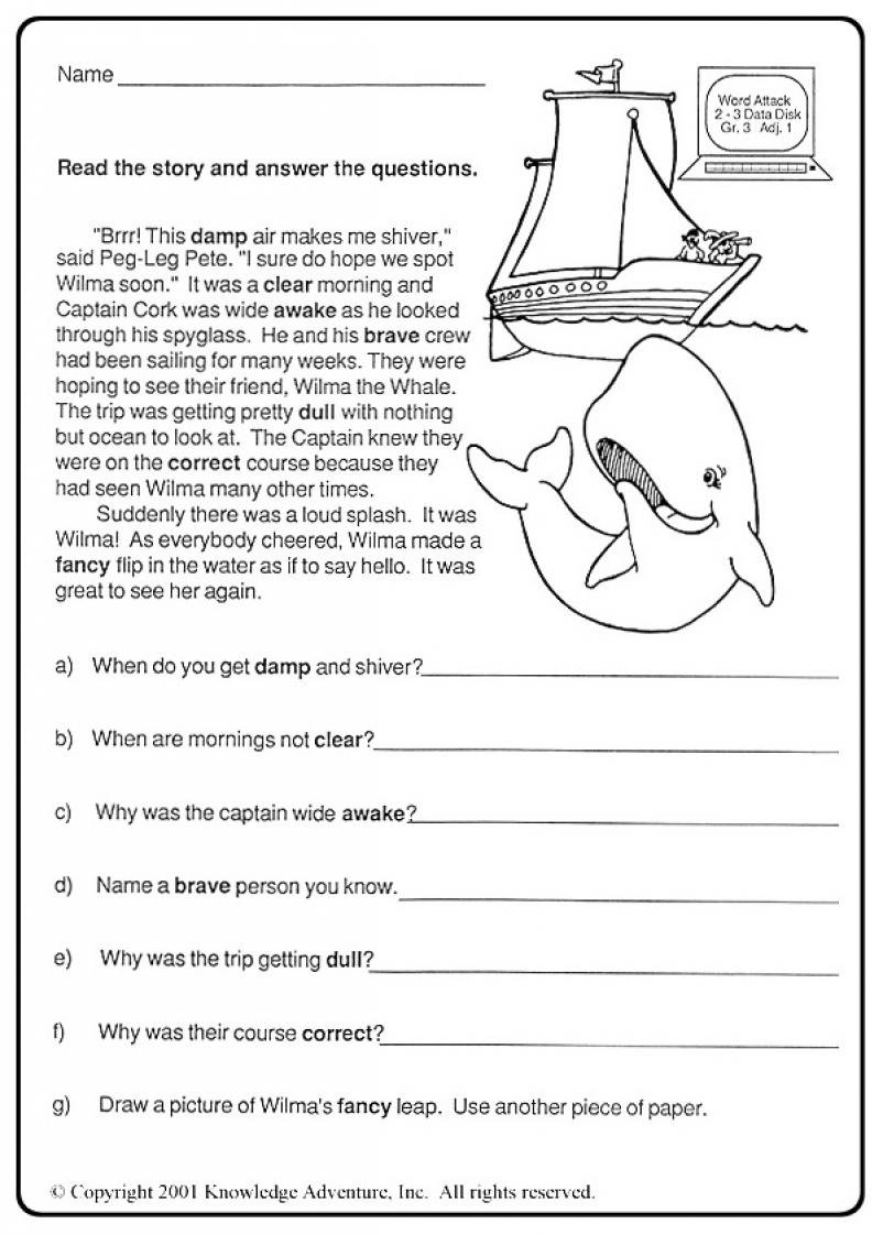 Reading Comprehension For 5th Grade
