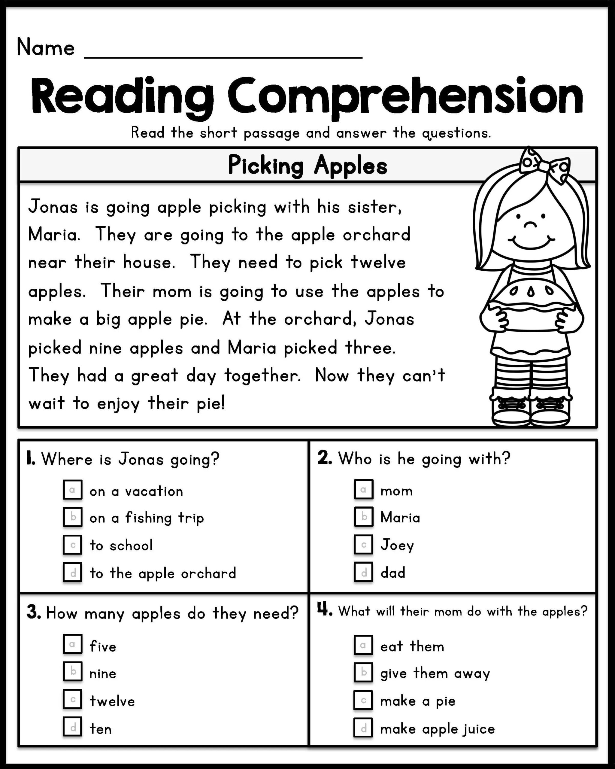 Reading Comprehension For Grade 2 Student
