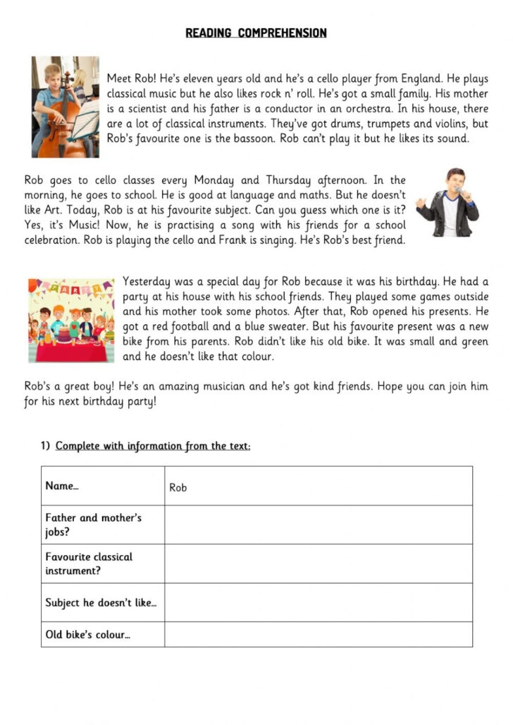 Reading Comprehension Practice Test For College Students Reading 