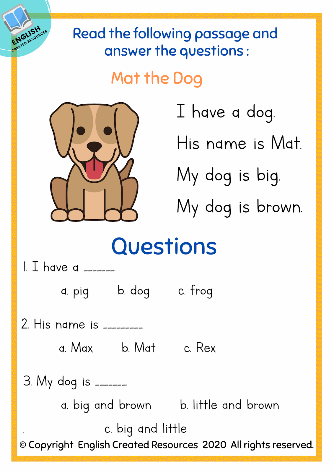 practice reading for kindergarten worksheet