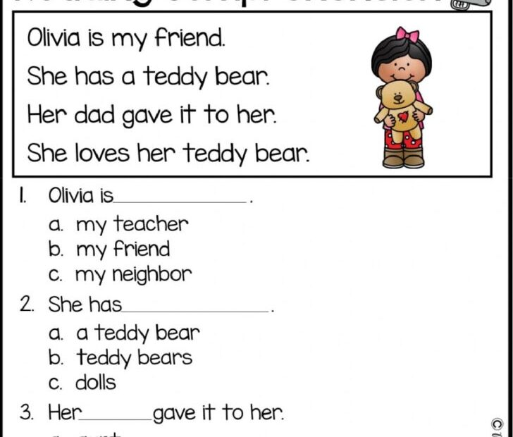 Reading Comprehension Worksheets