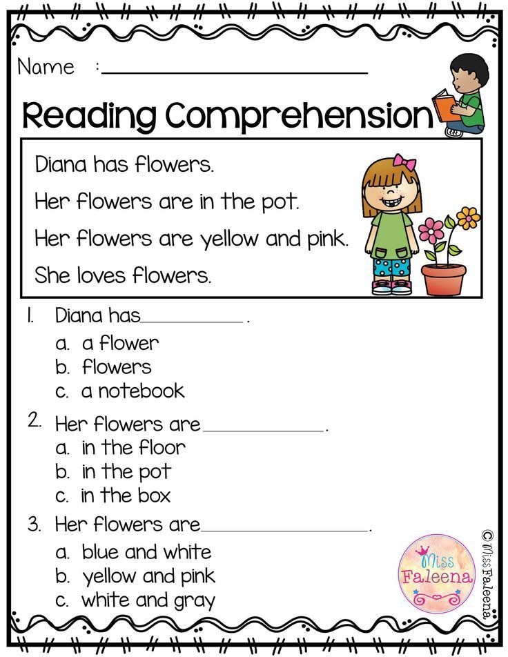 Reading Comprehension Worksheets Kindergarten Multiple Choice Reading 