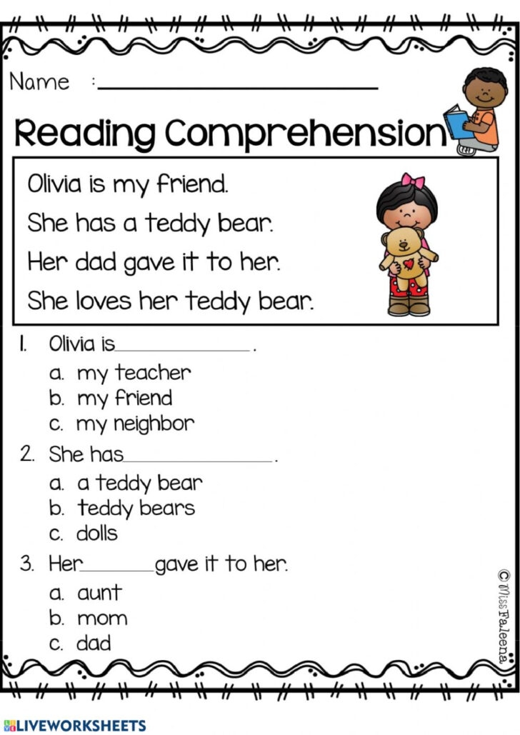 Reading Comprehension Worksheets