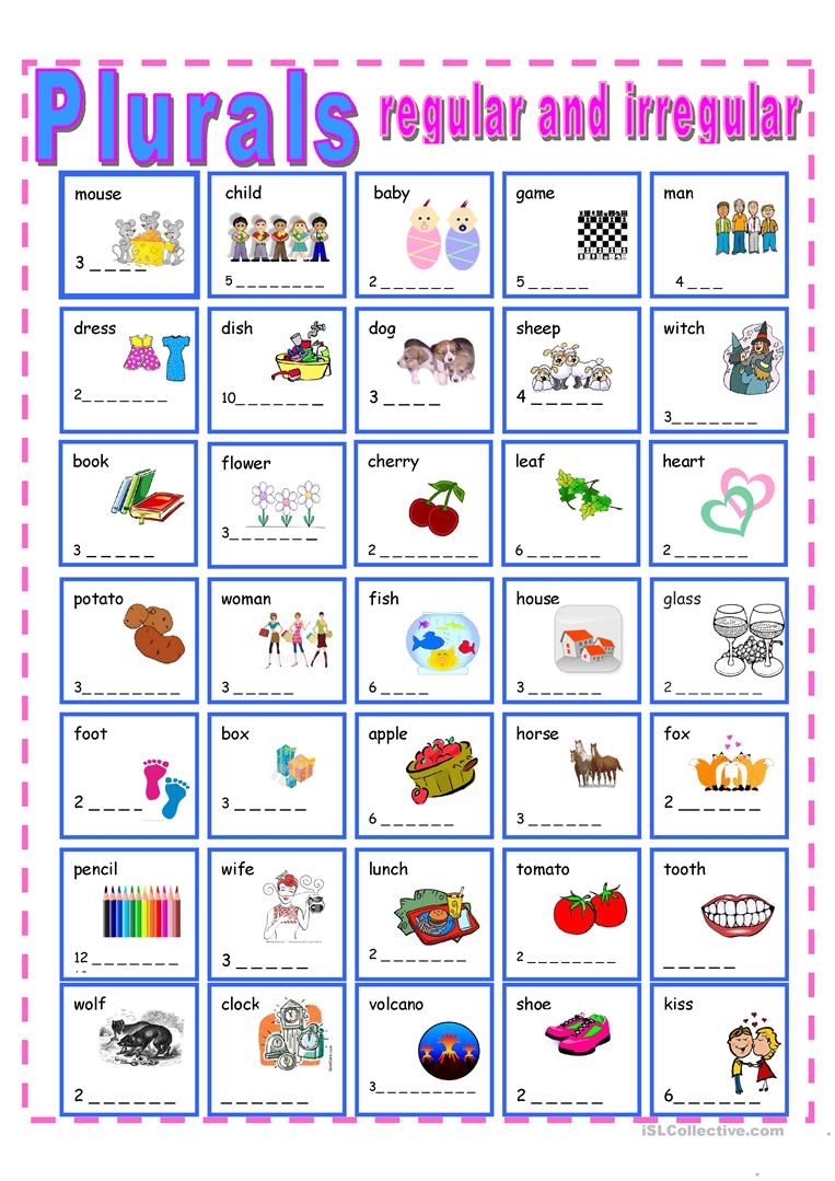 plural noun exercise