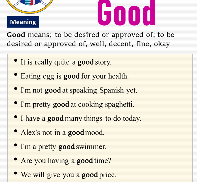 Sentences With Good Meaning And Example Sentences English Grammar Here