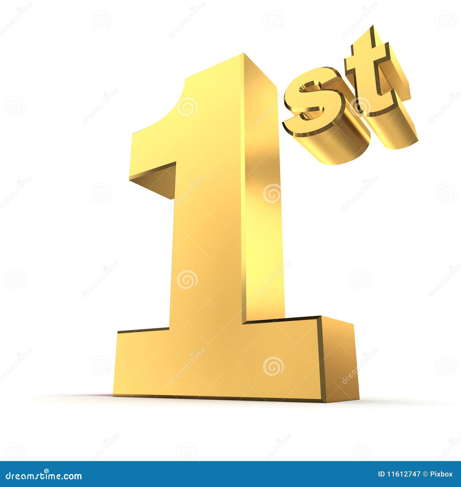 Shiny 1st Gold Stock Illustration Image Of Reflection 11612747