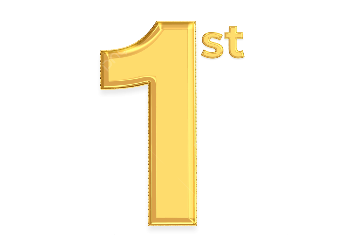 Shiny 3d Number 1st Made Of Gold Vector Shiny 3d Number 1st 1st 