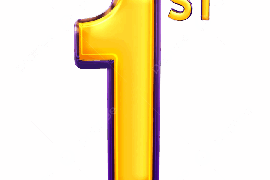 Shiny 3d Number 1st Made Of Gold Vector Shiny 3d Number 1st 1st