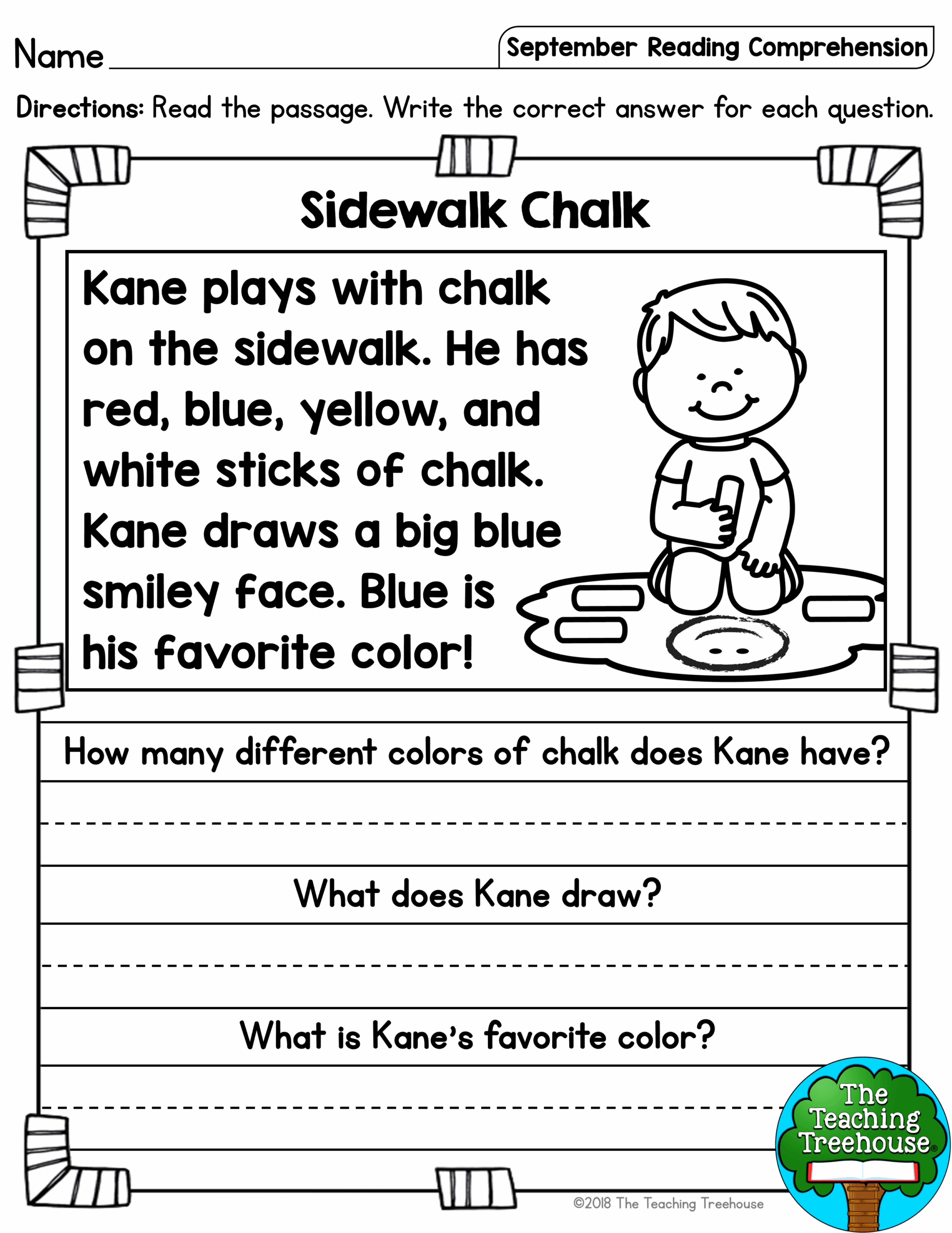 Short Reading Comprehension Passages With Questions And Answ