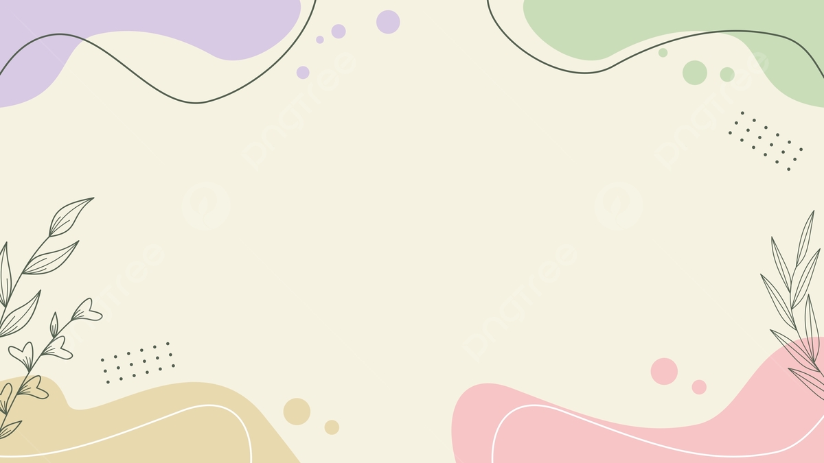 Simple Aesthetic Background With Hand Drawn Leaves Aesthetic 