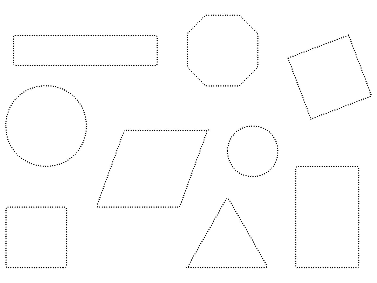 Simple Shapes Tracing Coloring Page Download Print Or Color Online 