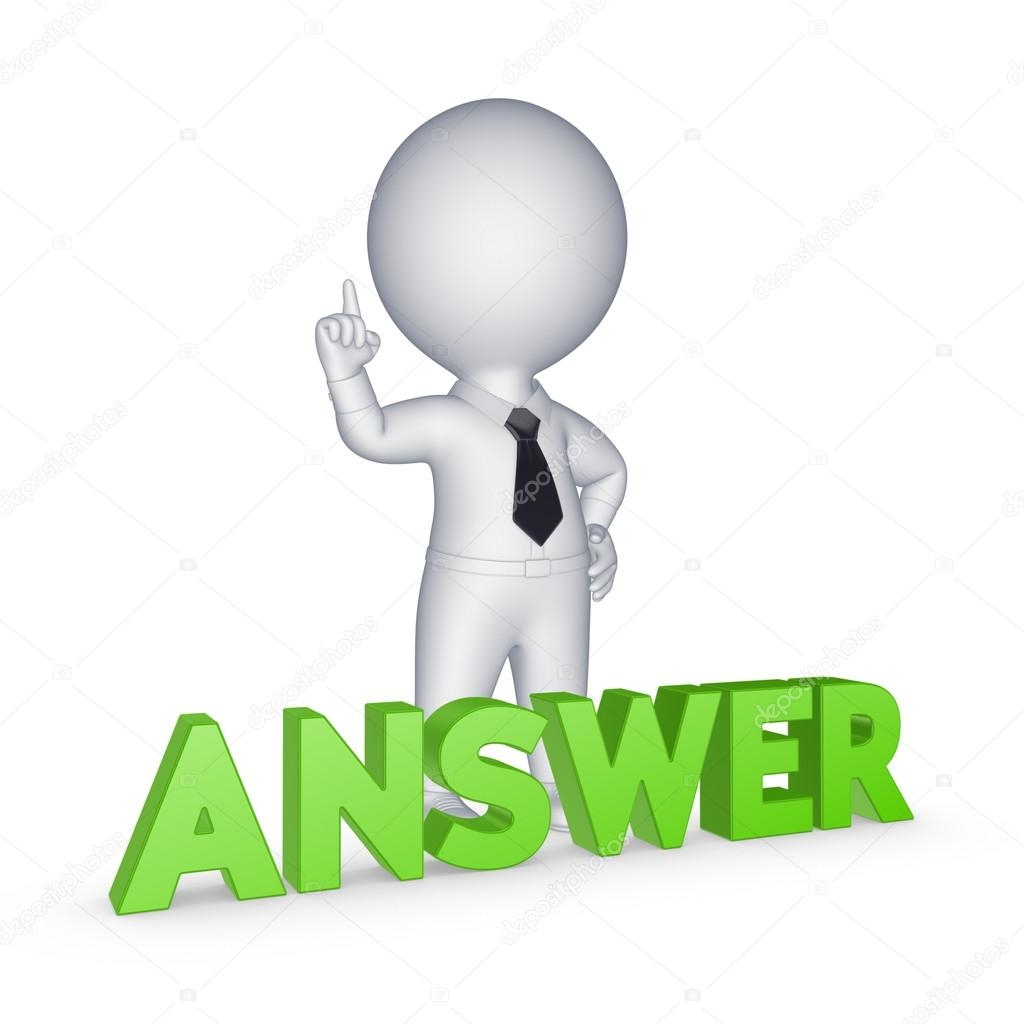 Small Person And Word ANSWER Stock Photo By rukanoga 26677269