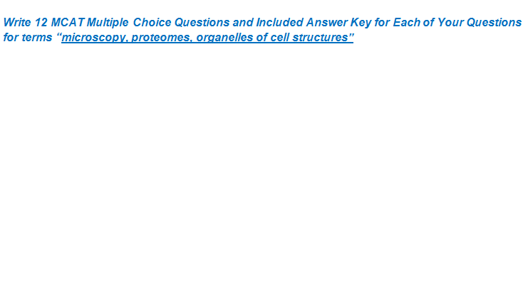 Solved Note Write 12 MCAT Multiple Choice Questions And Chegg
