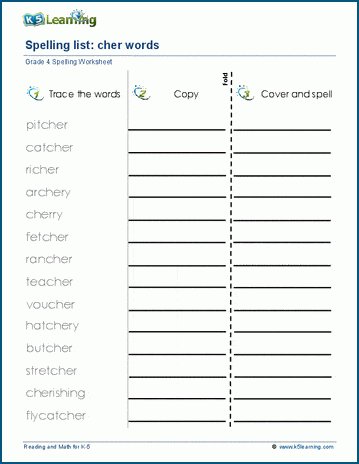 Spelling List Four Letter Blends K5 Learning