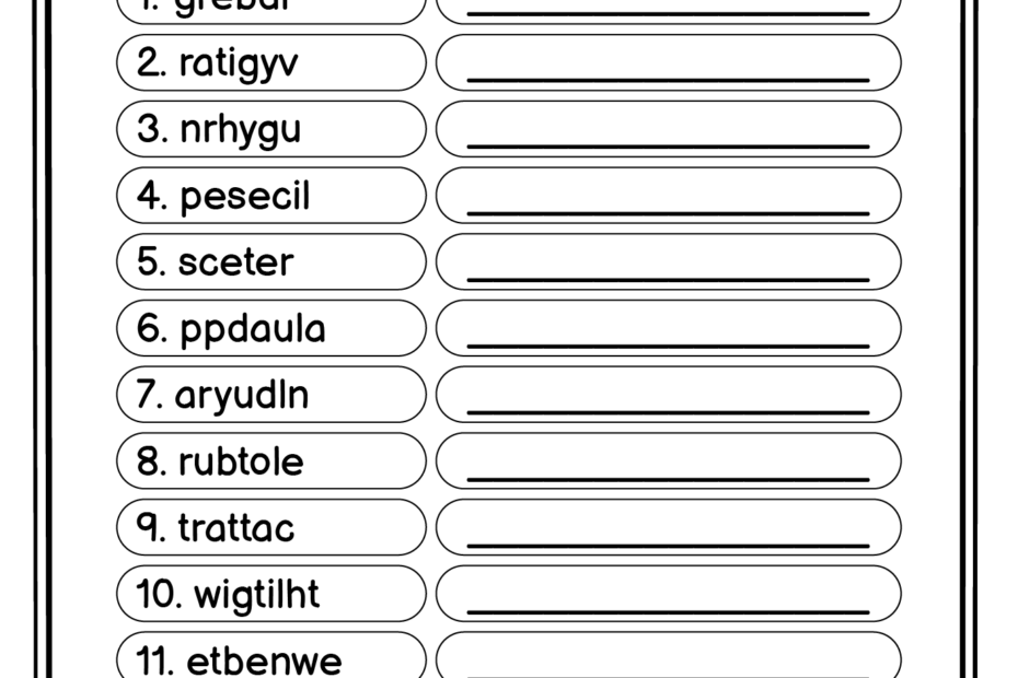 Spelling Word Lists For 4Th Grade At Robert Skinner Blog