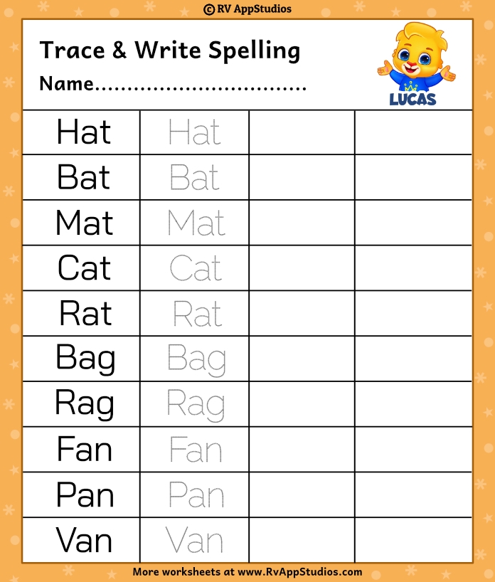 spelling word practice sheets free