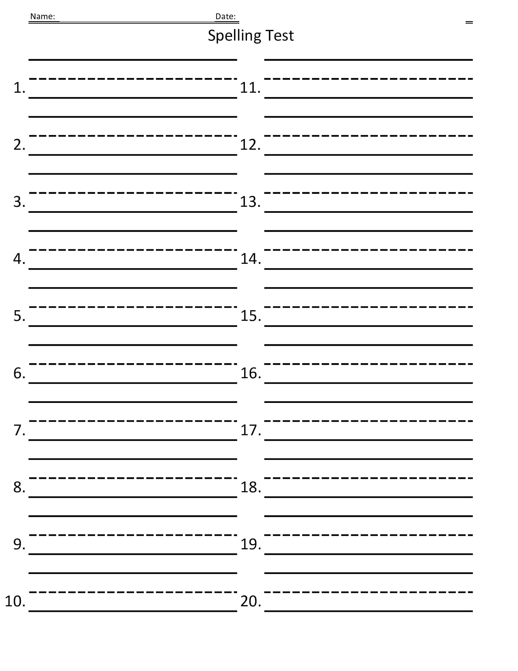 spelling free worksheets