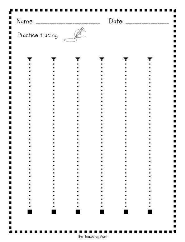 Straight Line Tracing Worksheets