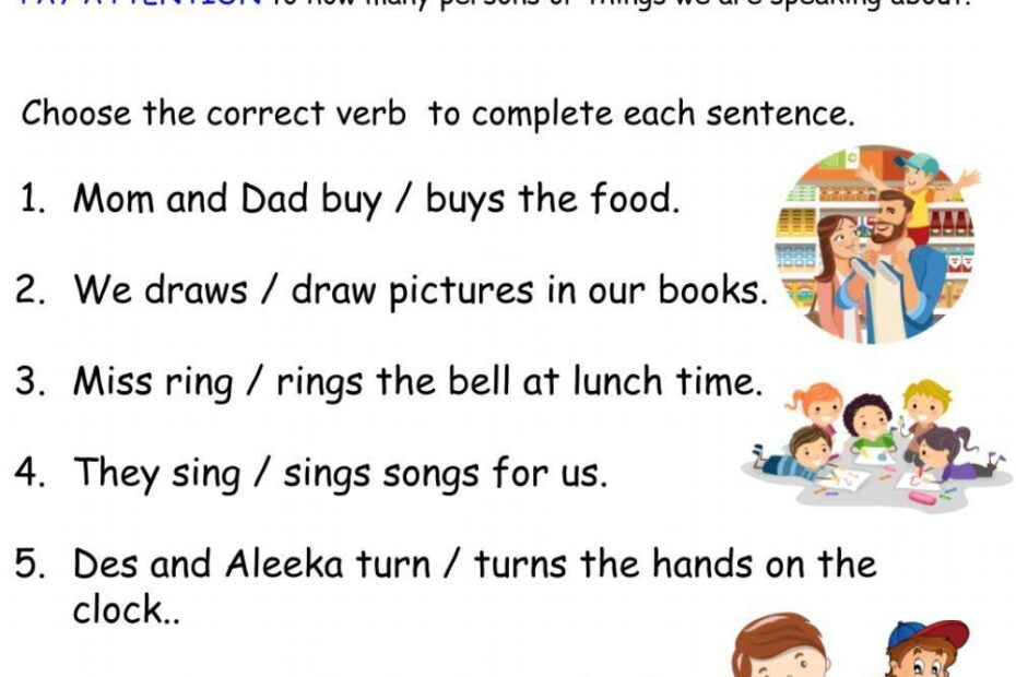 Subject Verb Agreement Worksheet For 1 Live Worksheets Worksheets