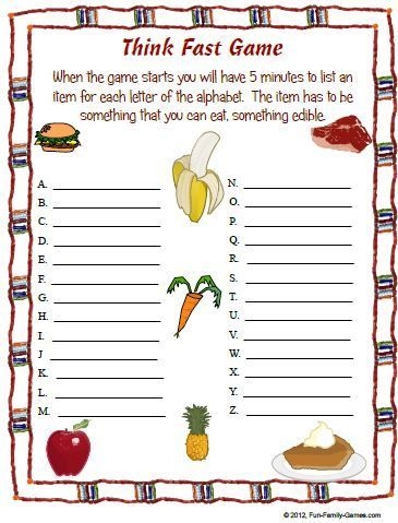 This Fill In The Blanks Game Is A Great Party Starter For Any Age Group 