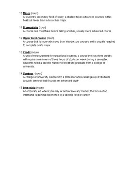 TOEFL Vocabulary List 1 By Bonacker Educational Materials TpT