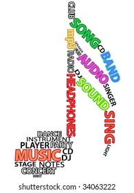 Tone Made Words Which Relate Music Stock Vector Royalty Free 55661341