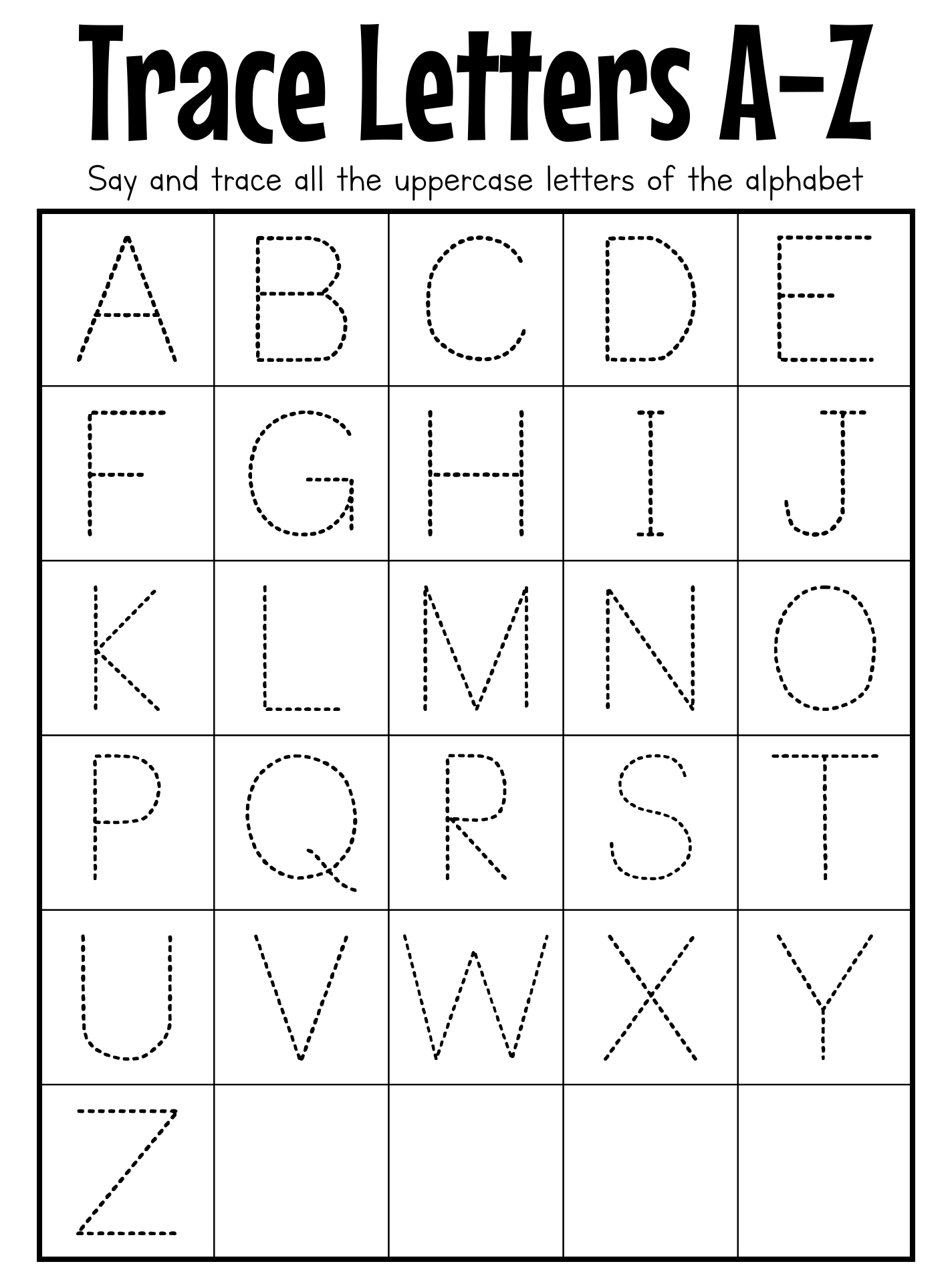tracing letter a worksheets